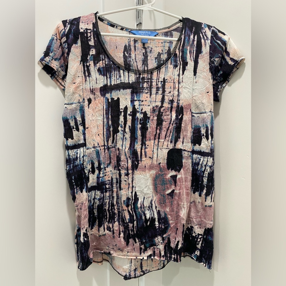 Preloved simply Vera Wang print top size S